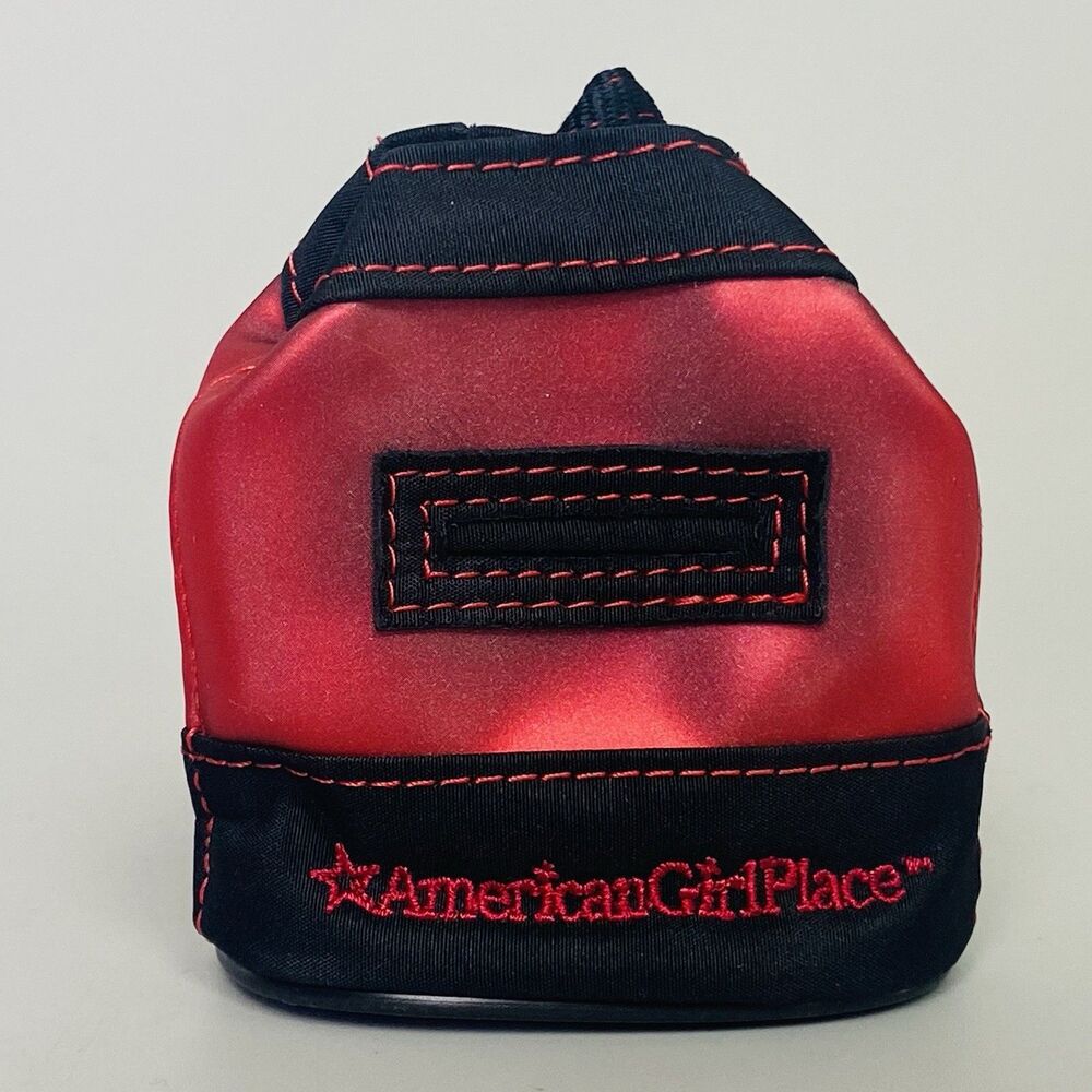 American Girl Doll Place Chicago Red Black Mini Bucket Backpack Adjustable Strap